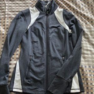 Active wear jacket with white net fabric